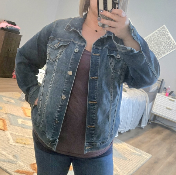 torrid Jackets & Blazers - Torrid Dark Blue Denim Jacket - Classic Women's Jean Jacket